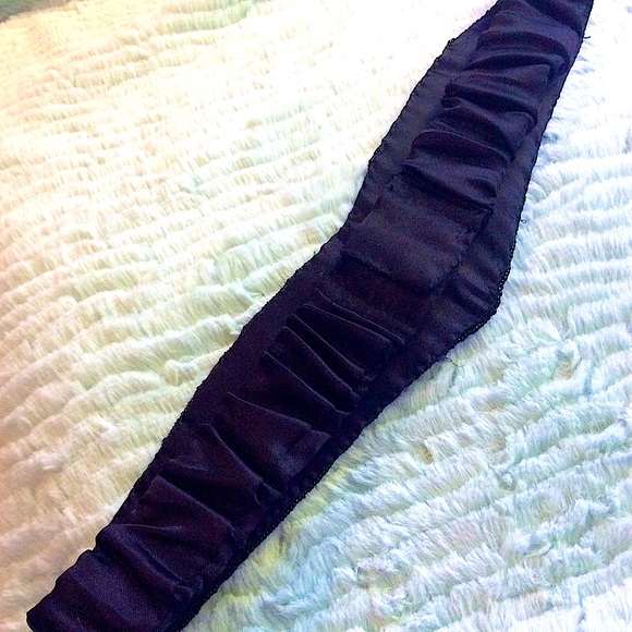 Sequin belt w/black satin rayon vtg 32”+2” Stretch - Picture 2 of 6